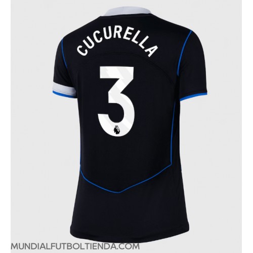 Camiseta Chelsea Marc Cucurella #3 Tercera Equipación Replica 2025-26 para mujer mangas cortas Camiseta Chelsea Marc Cucurella #3 Tercera Equipación Replica 2025-26 para mujer mangas cortas